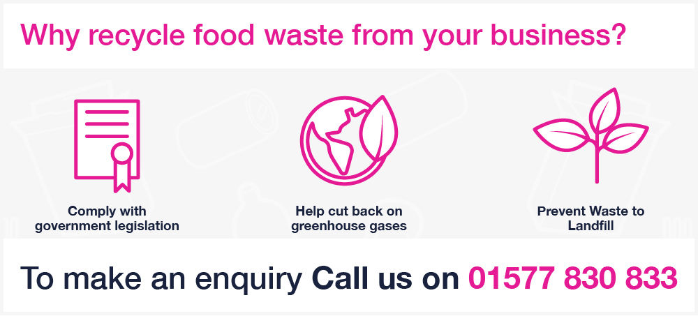 Binn Group food sector graphic with pink image outlines on a white background
