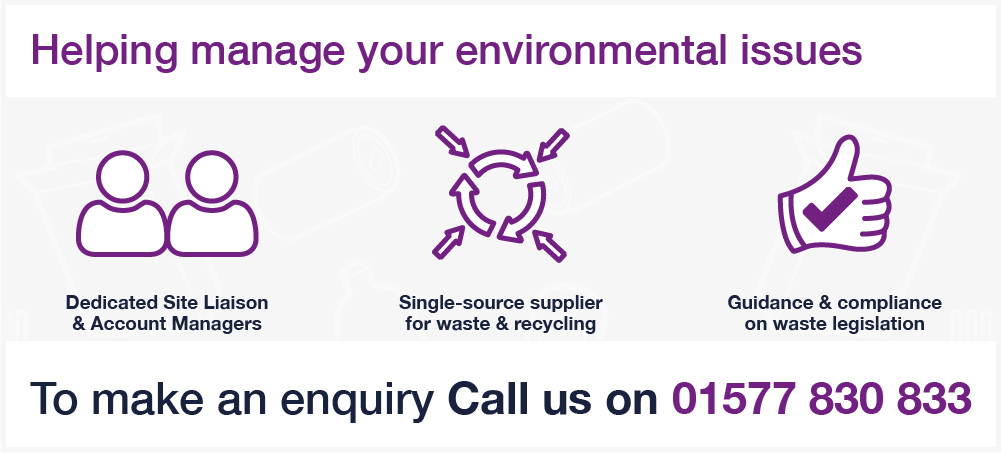 Binn Group industrial sector graphic with purple image outlines on a white background